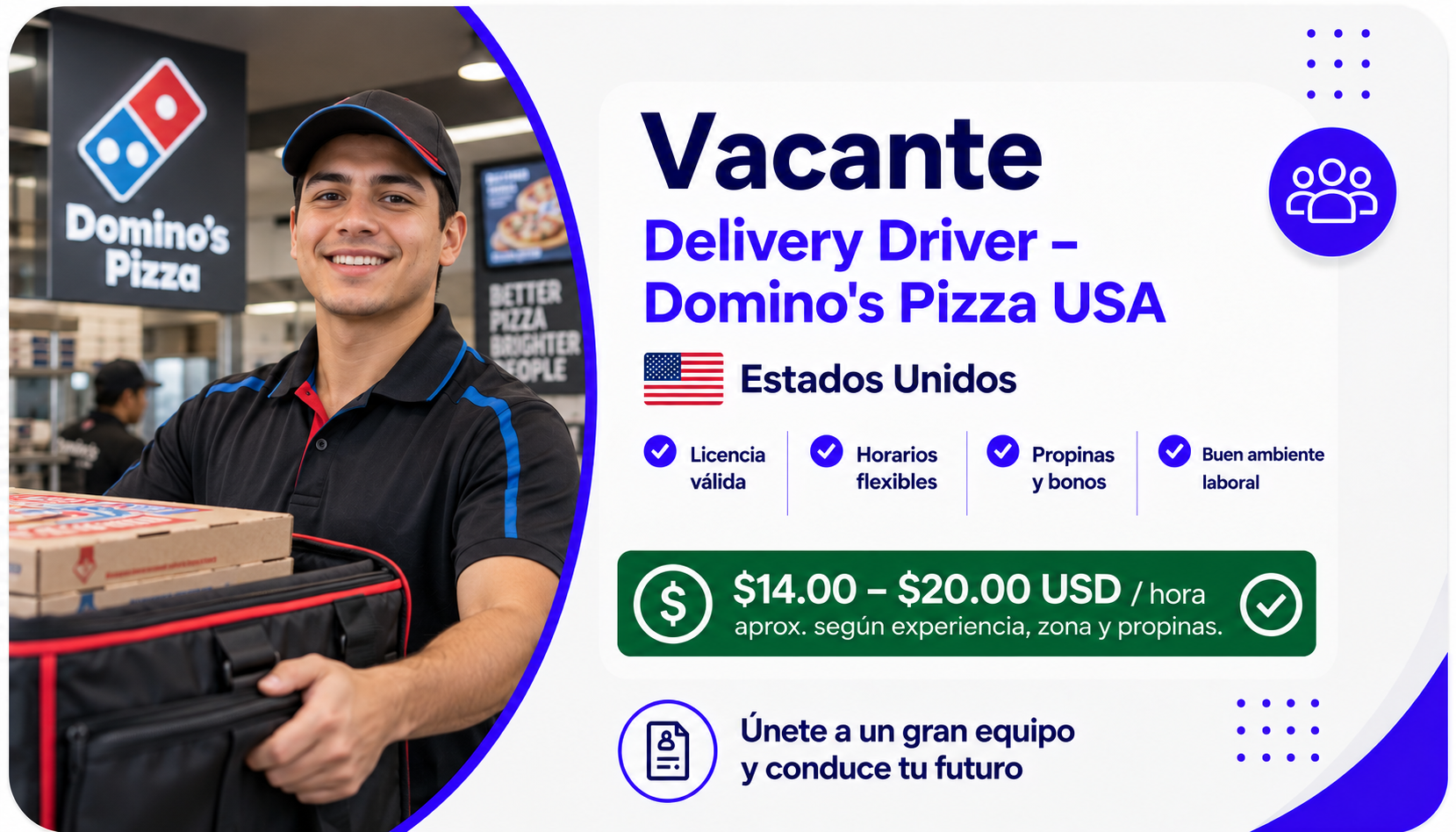 Delivery Driver Domino's Pizza USA